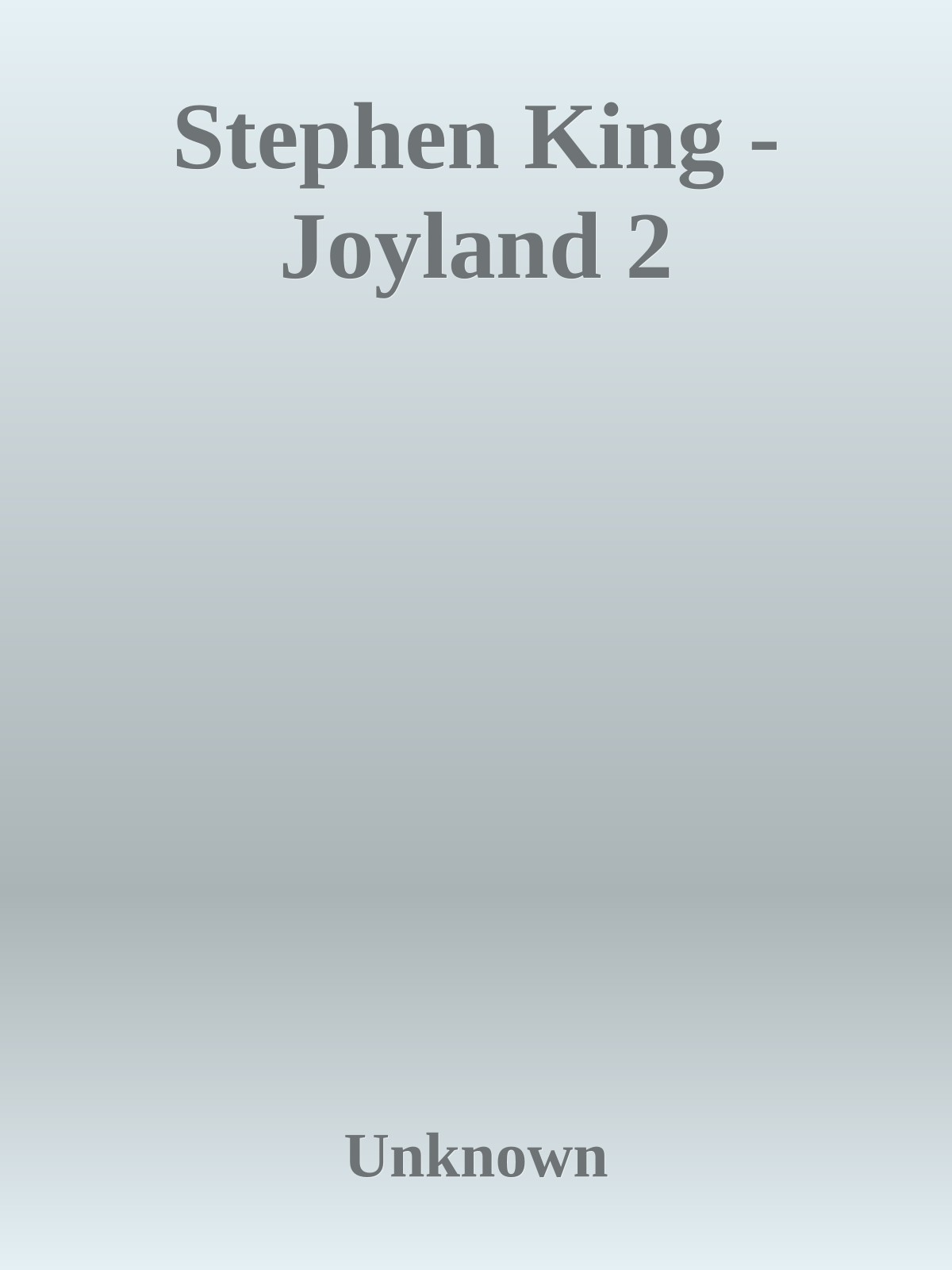Stephen King - Joyland 2