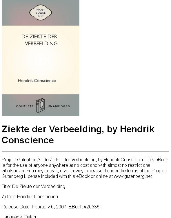 De Ziekte der Verbeelding