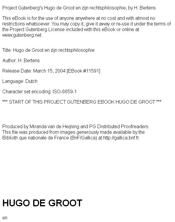 Hugo de Groot en zijn rechtsphilosophie