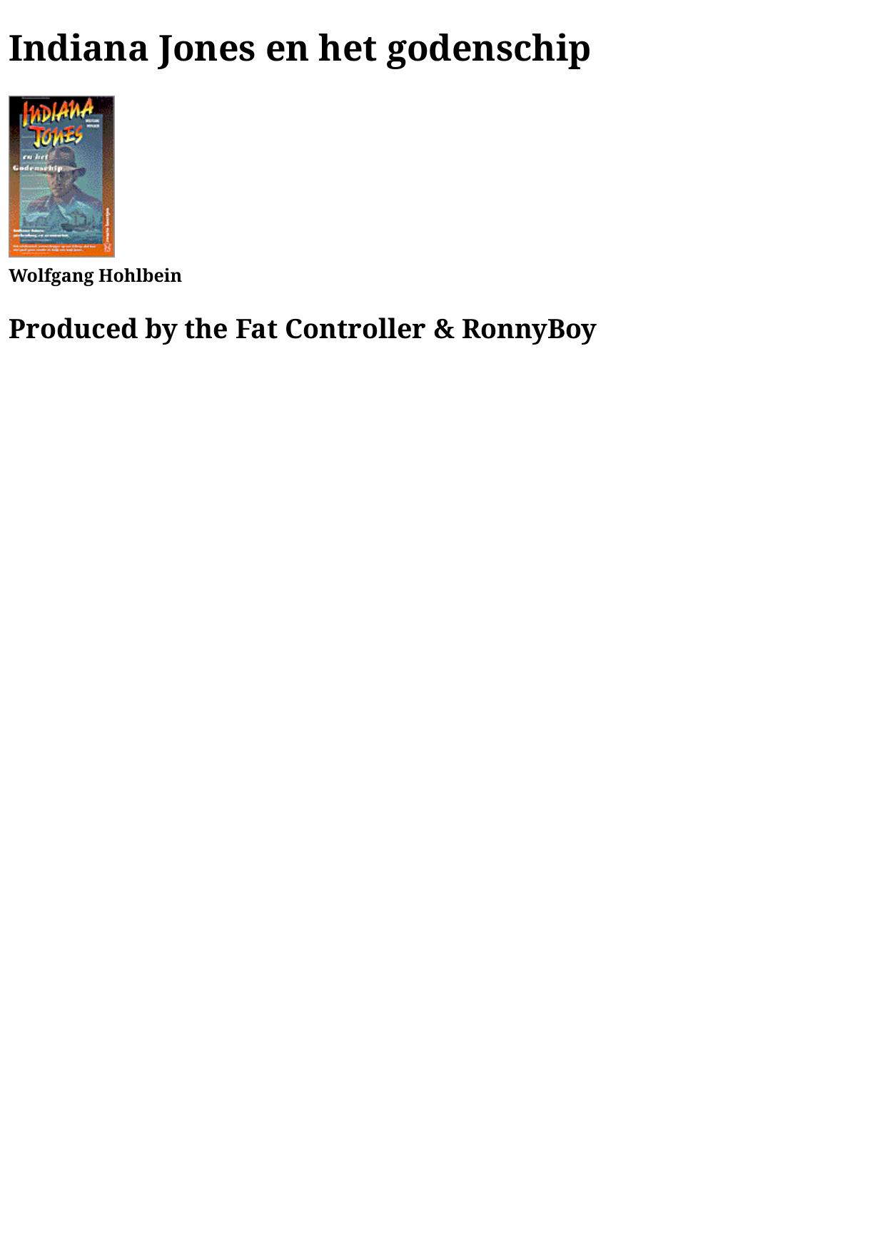 Indiana Jones en het godenschip