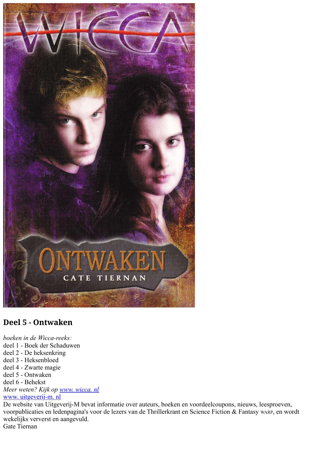 Wicca deel 05 - Ontwaken