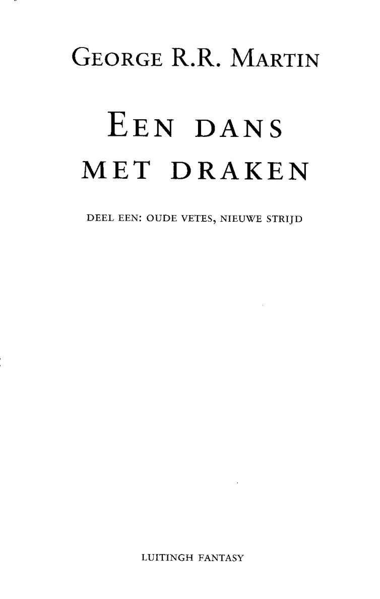 Dans Met Draken 1 - Oude Vetes Nieuwe Strijd