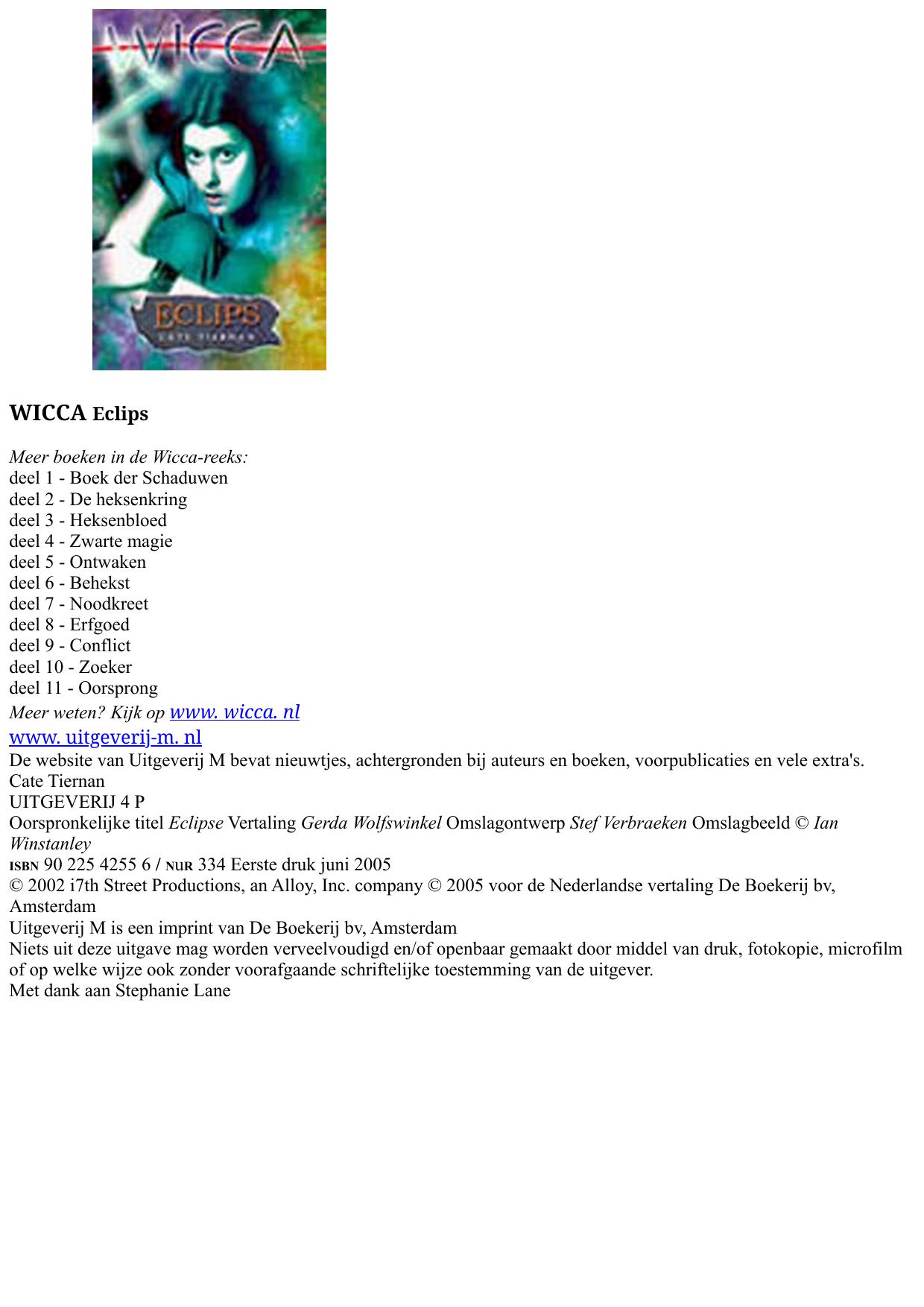 Wicca deel 12 - Eclips