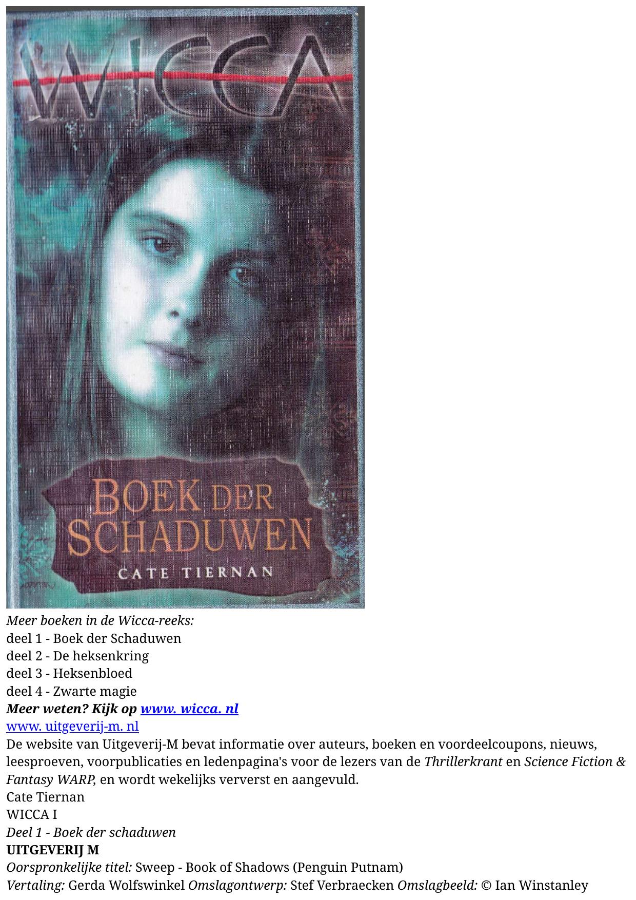 Wicca deel 01 - Boek der schaduwen