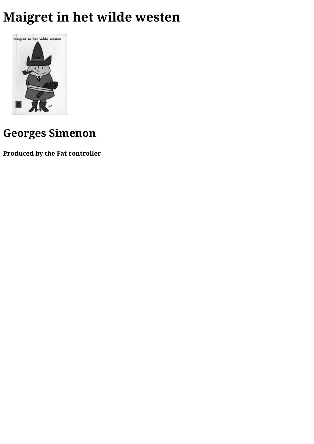 Maigret in het wilde westen