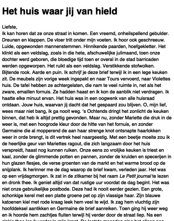 Het huis waar jij van hield