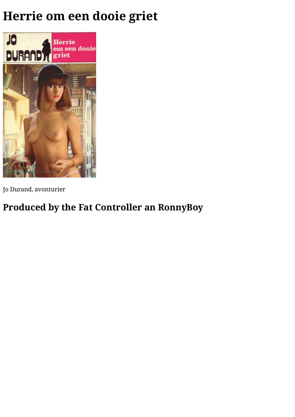 Jo Durand - Herrie om een dooie griet