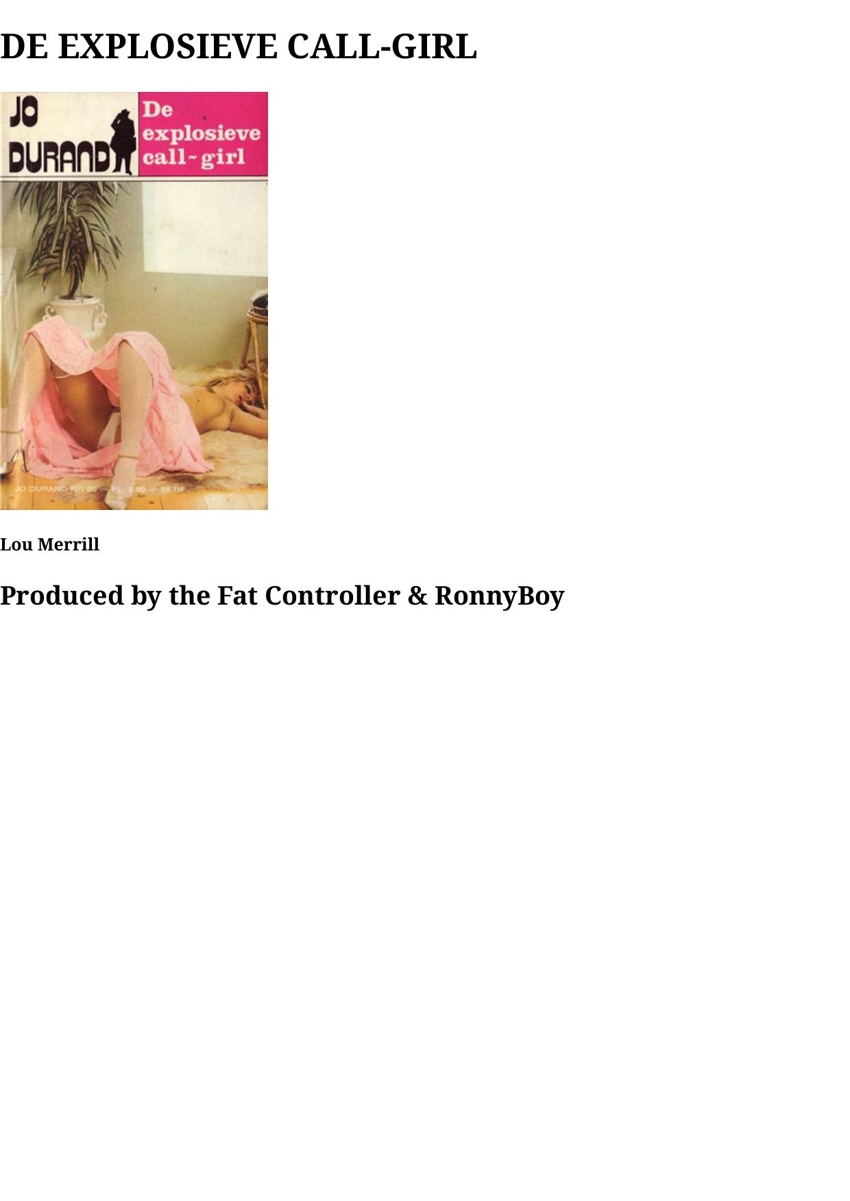 Jo Durand - De explosieve call-girl