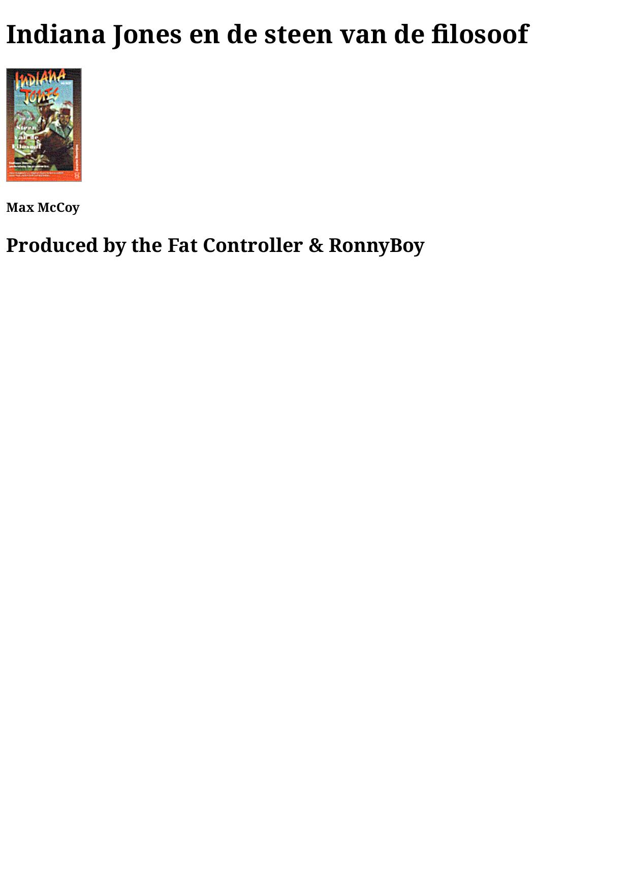 Indiana Jones 20 - en de steen van de filosoof