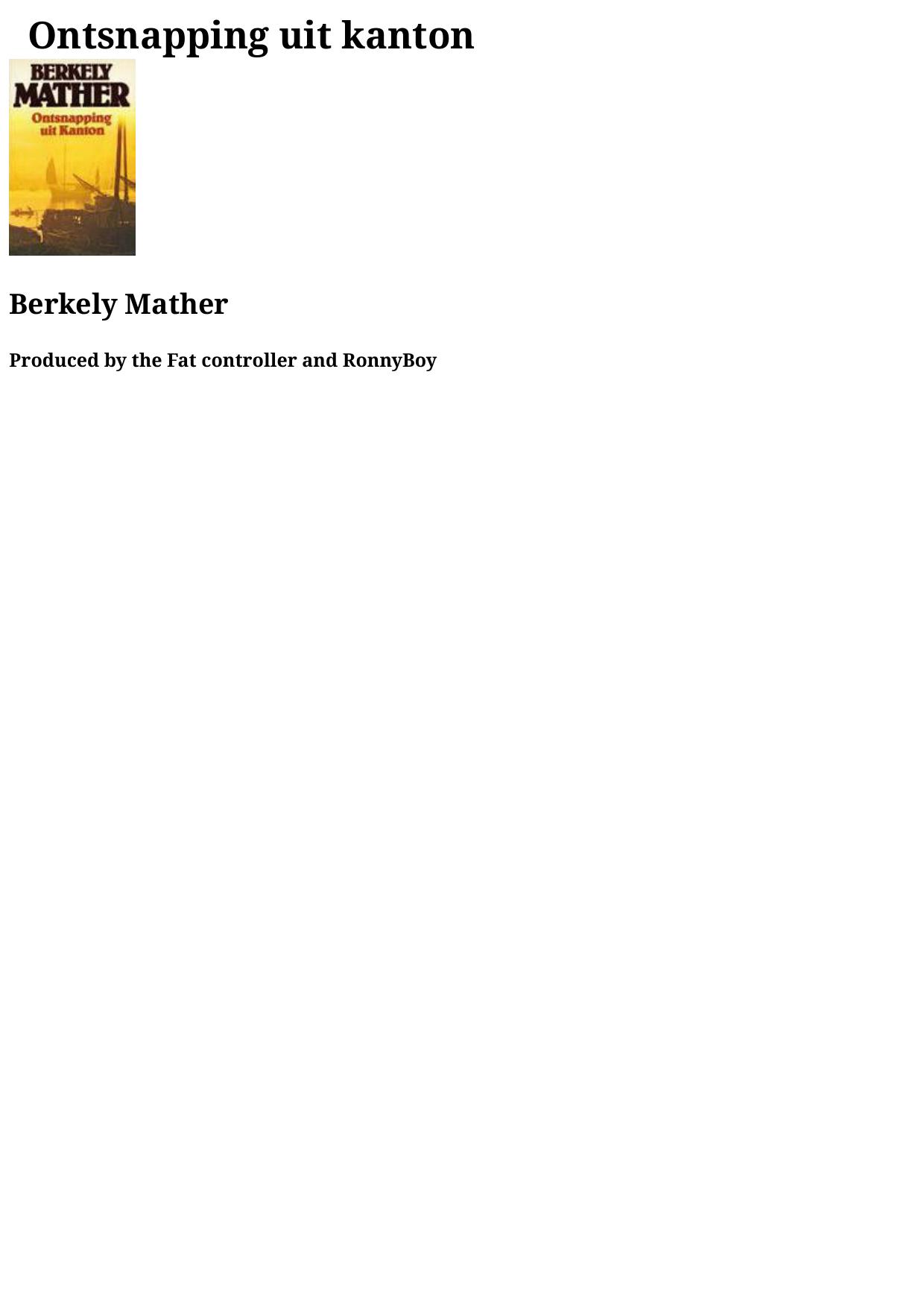 Ontsnapping uit Kanton