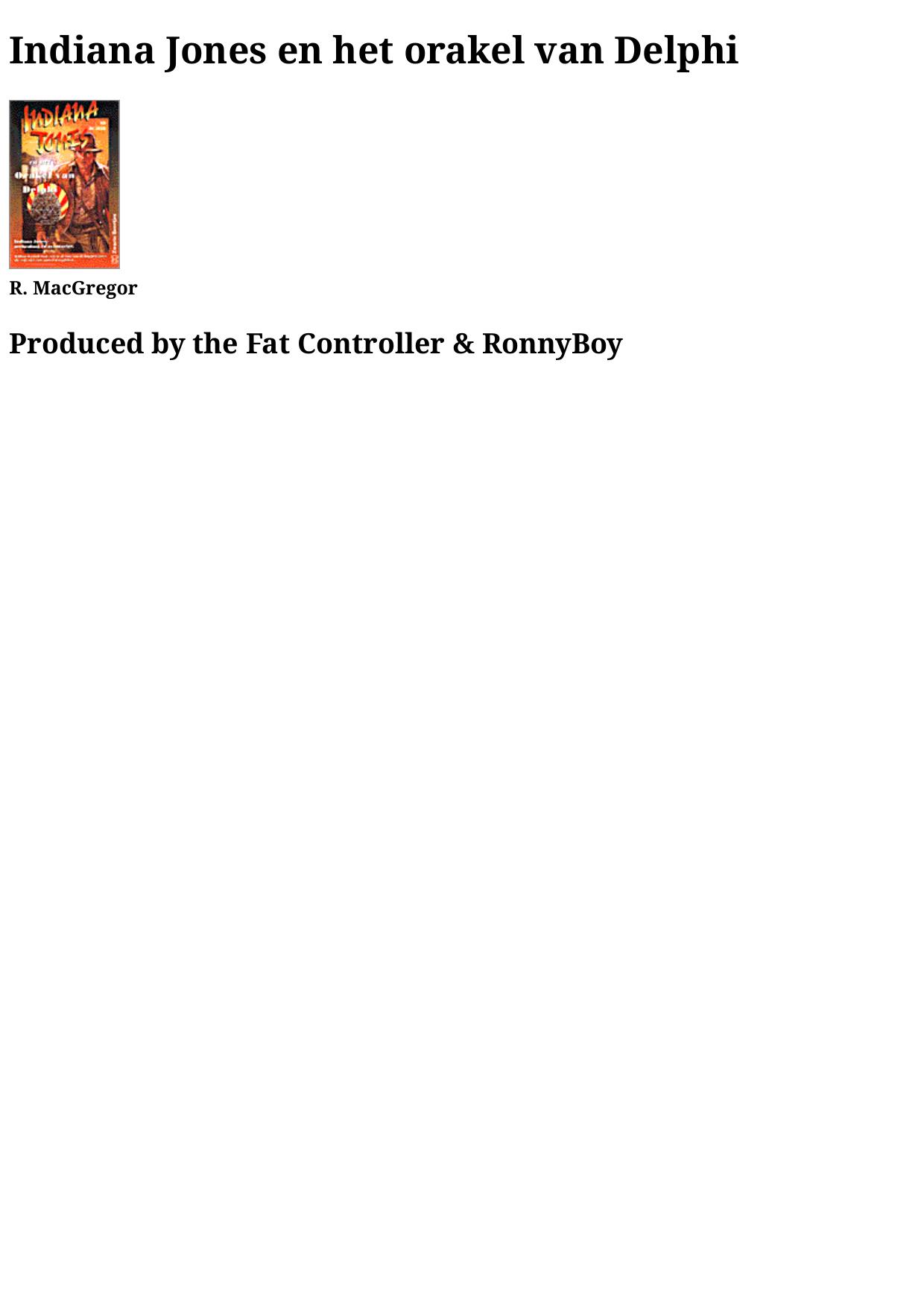 Indiana Jones 19 - en het orakel van Delphi