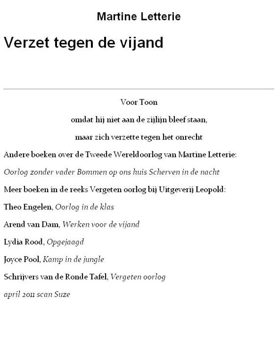 Verzet tegen de vijand