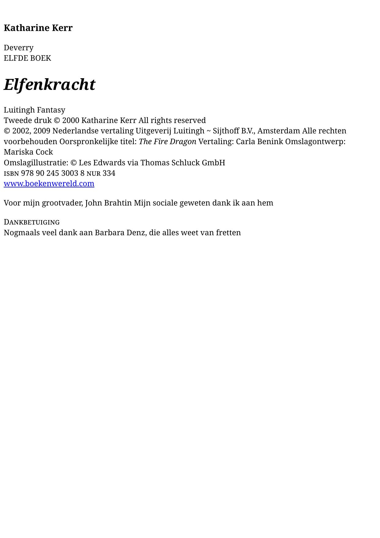 Deverry saga 11 - Elfenkracht