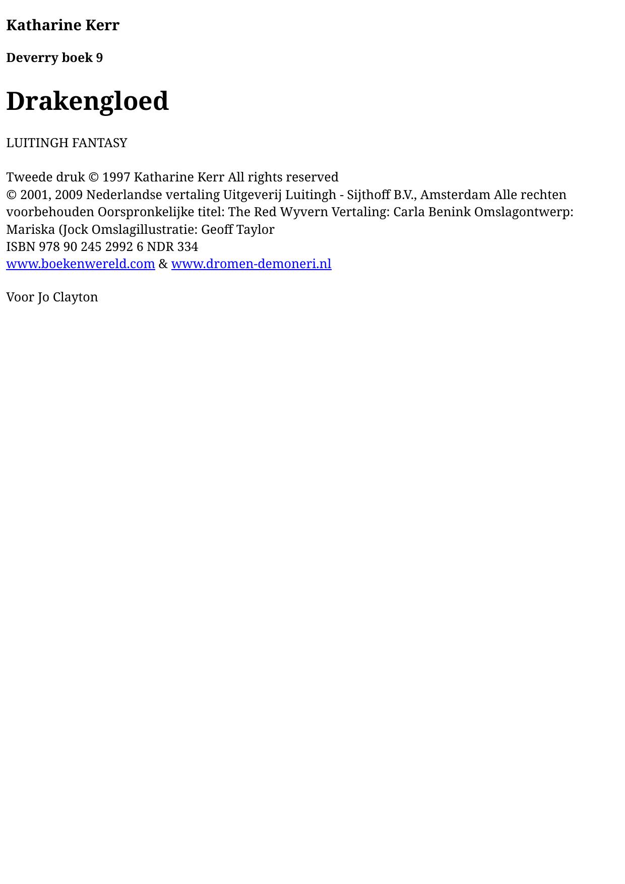 Deverry saga 09 - Drakengloed