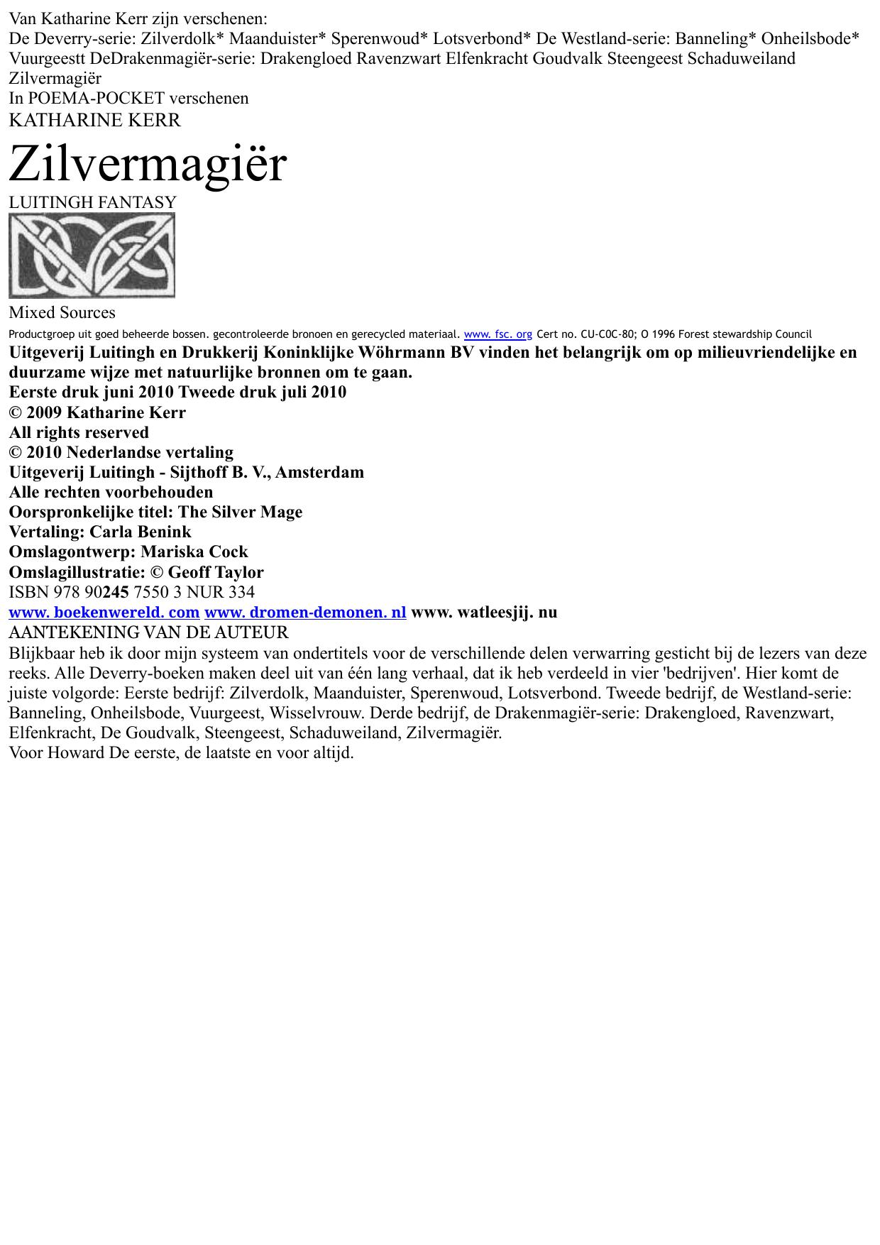 Deverry boek 15 - zilvermagiër