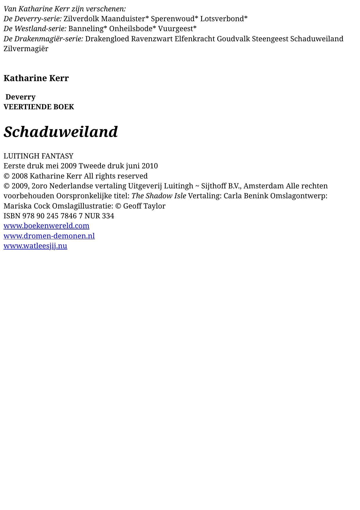 Deverry boek 14 - Schaduweiland