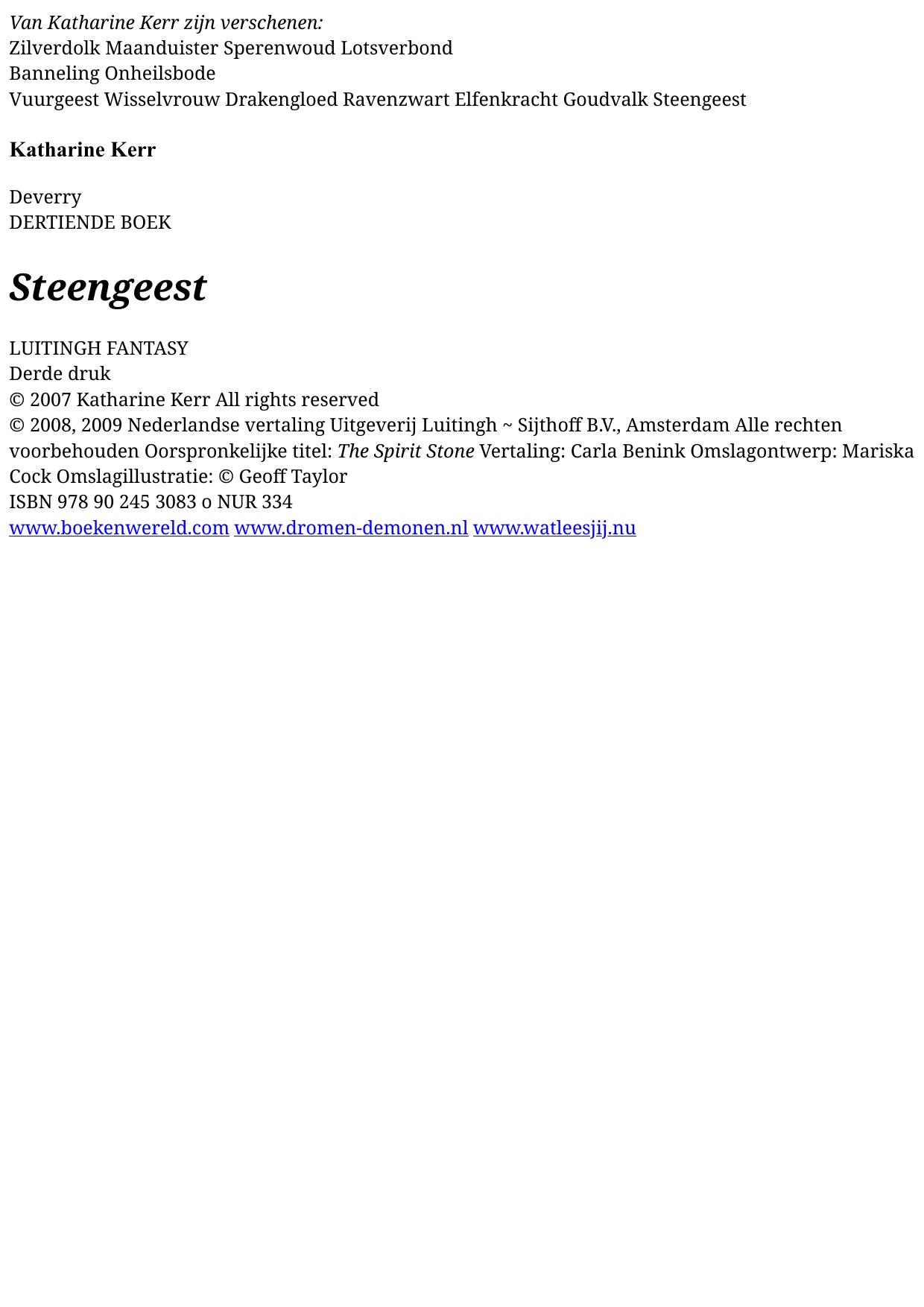 Deverry boek 13 - Steengeest