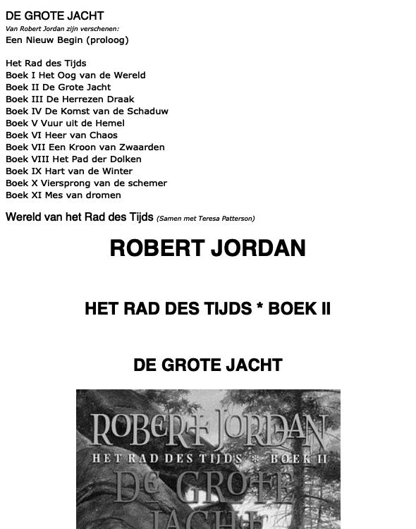 Het rad des tijds boek 02 - De Grote Jacht