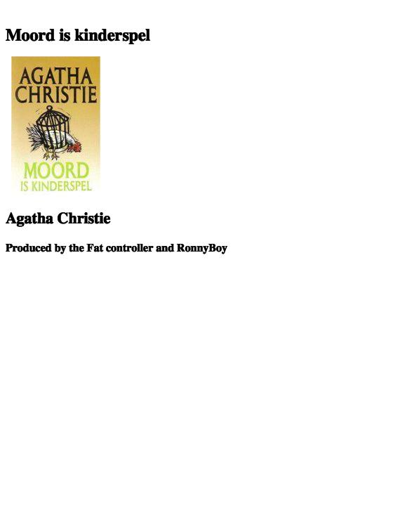 Moord is kinderspel