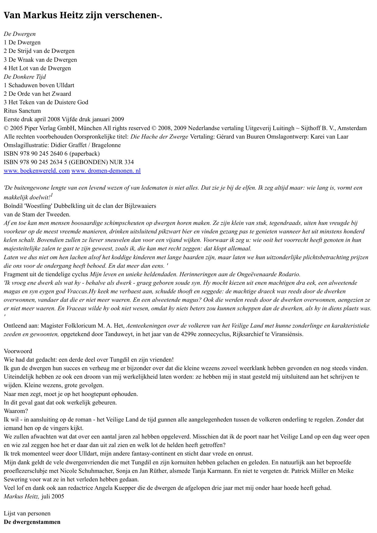 De dwergen - 3 De wraak van de dwergen