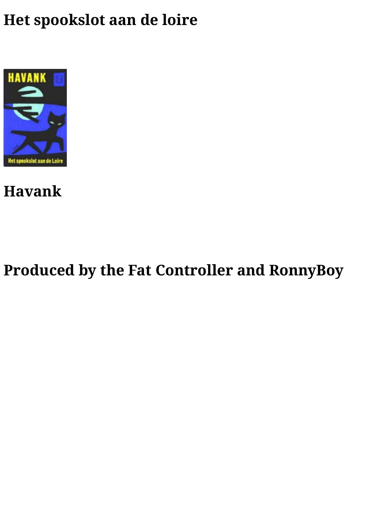 Het spookslot aan de Loire