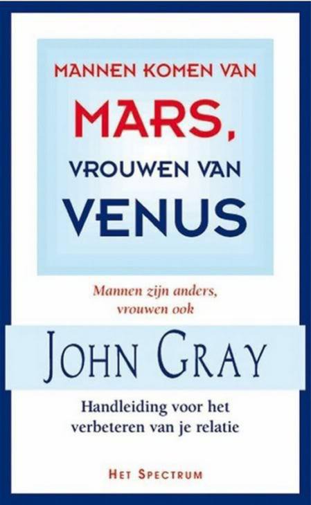 Mannen Komen van Mars,vrouwen van Venus