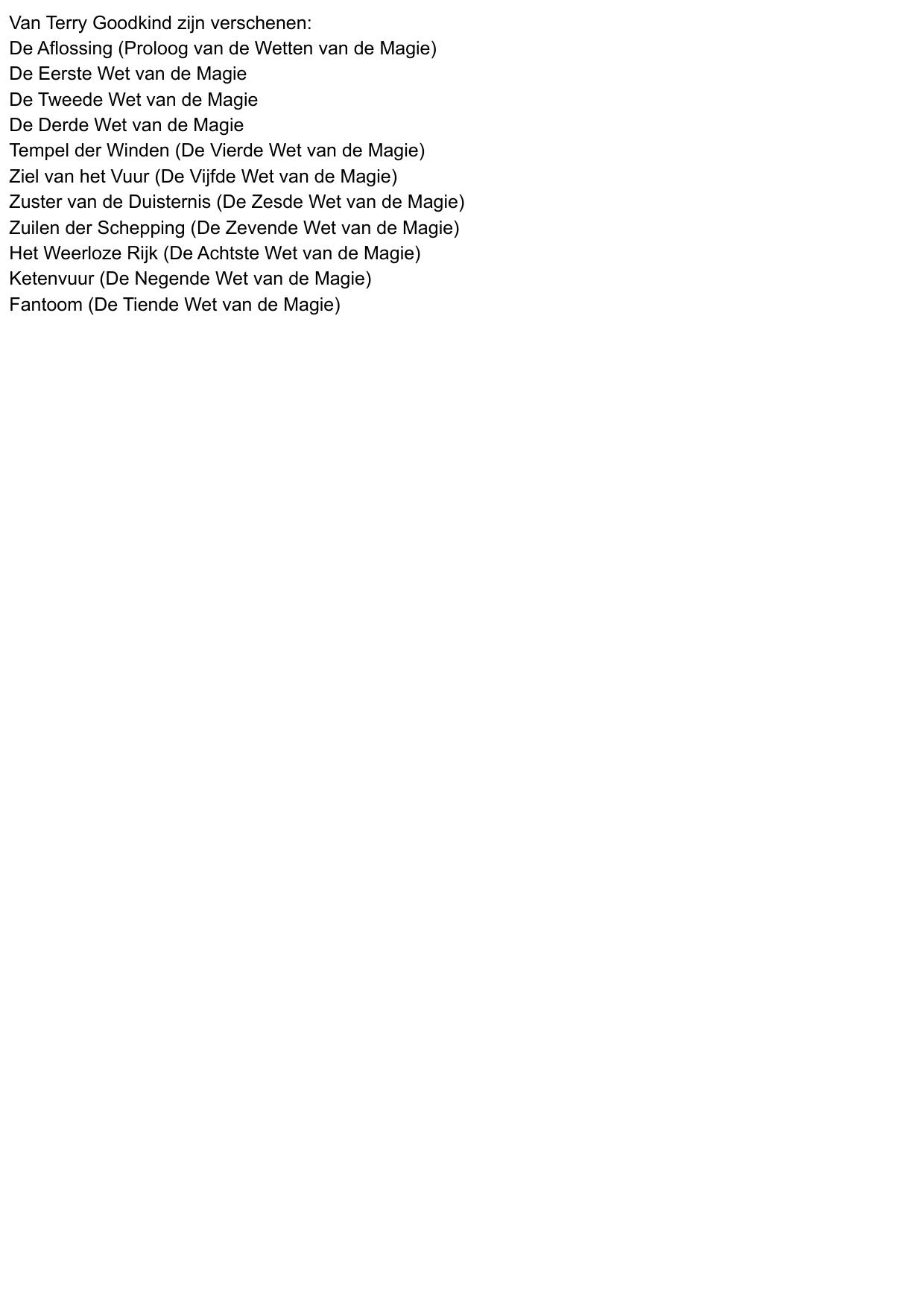 De Tiende wet van de magie - fantoom