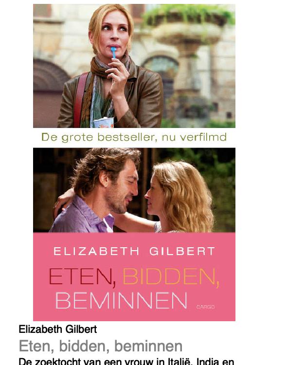 Eten, bidden, beminnen