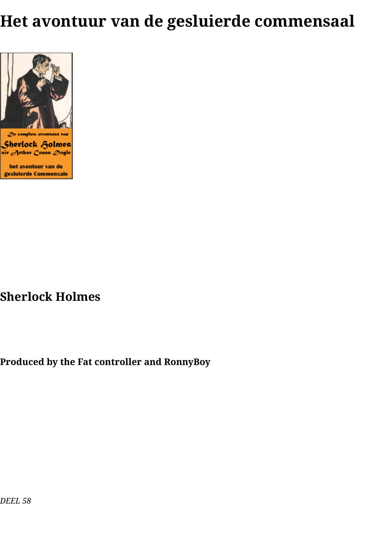 58 Het avontuur van de gesluierde commensaal