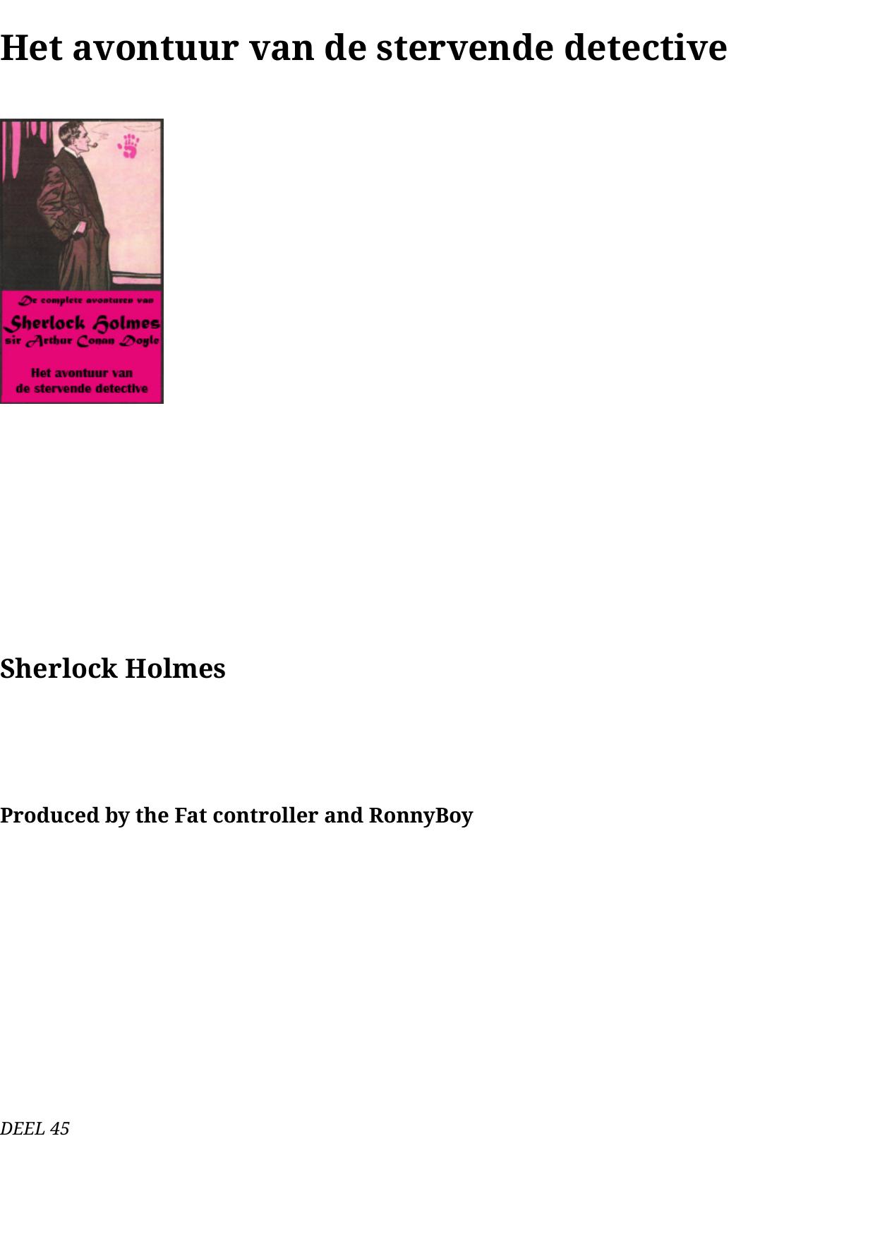 45 Het avontuur van de stervende detective