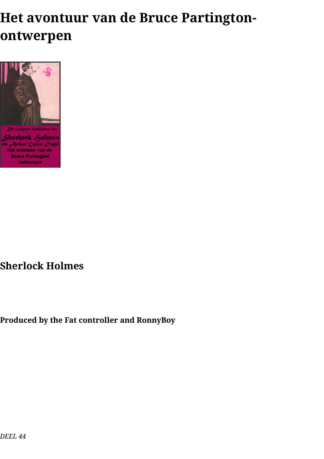 44 Het avontuur van de Bruce Partington-ontwerpen