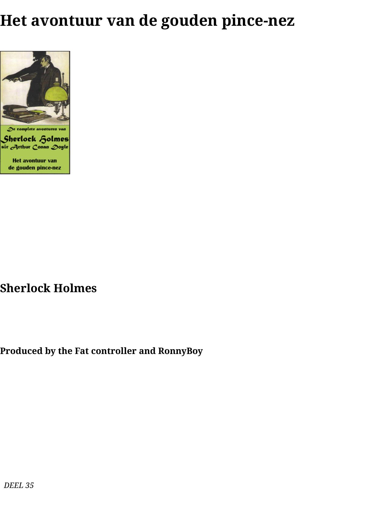 35 Het avontuur van de gouden pince-nez