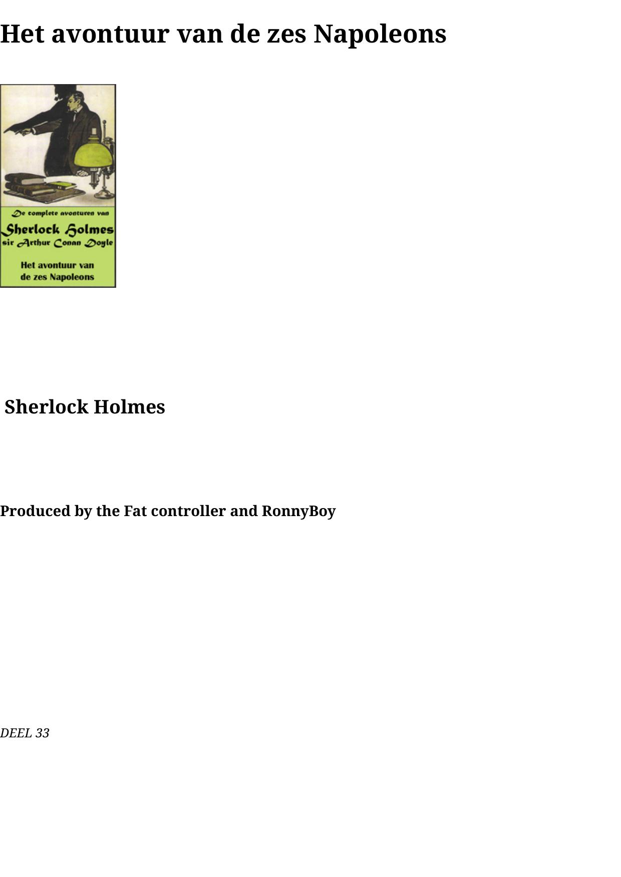 33 Het avontuur van de zes Napoleons