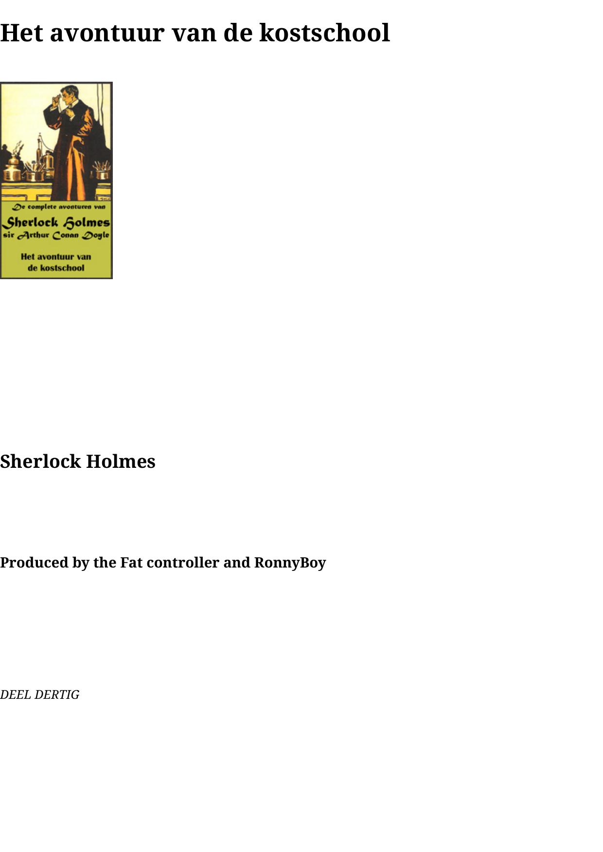 30 Het avontuur van de kostschool