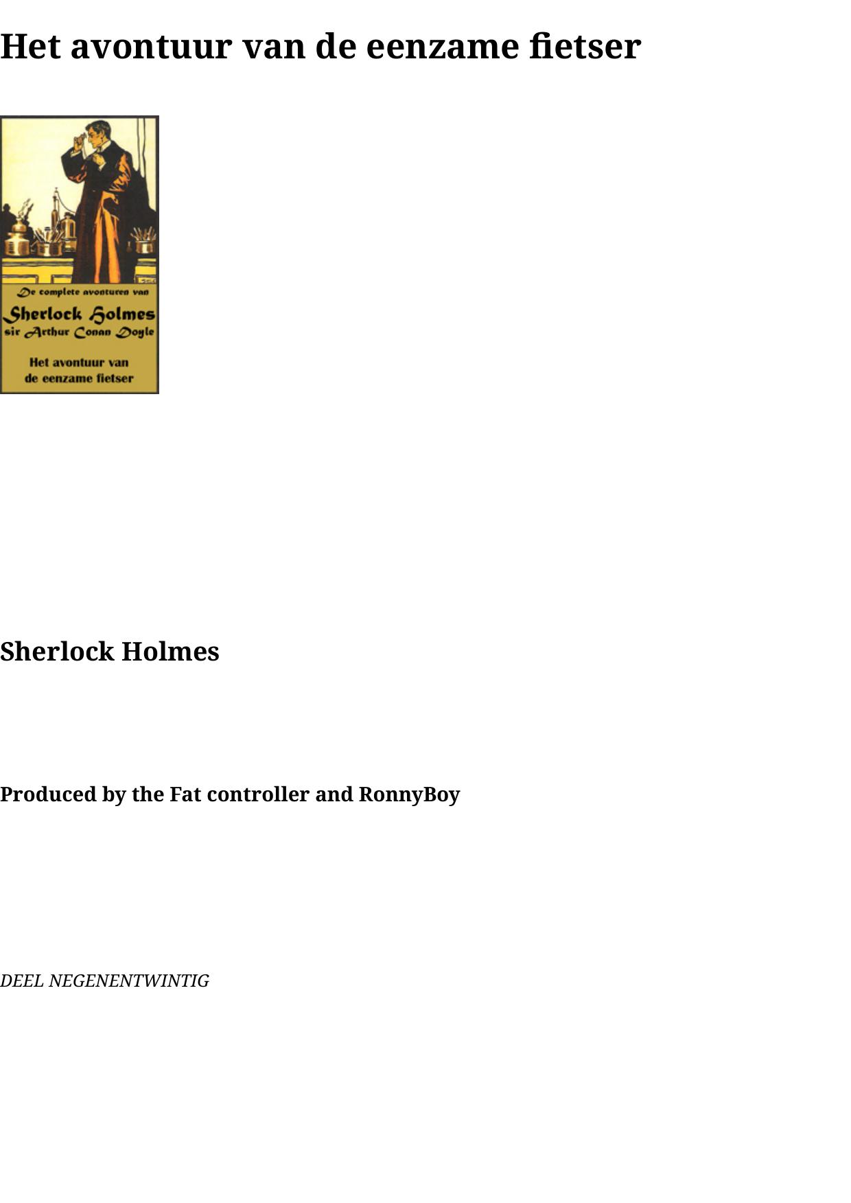 29 Het avontuur van de eenzame fietser