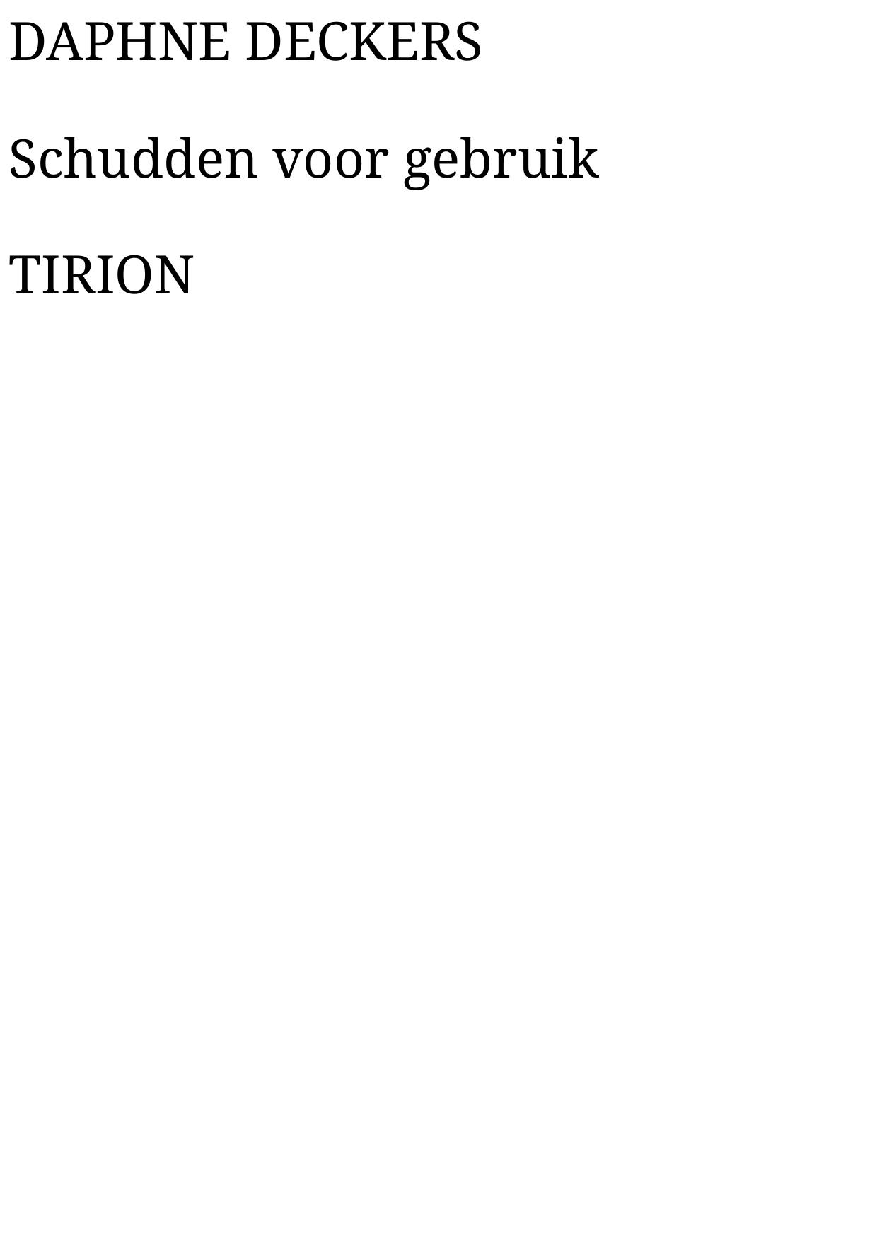 Schudden voor gebruik