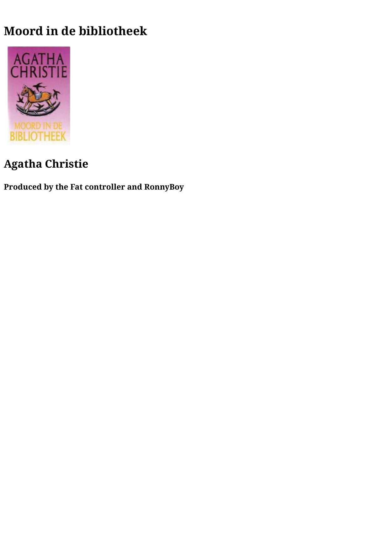 Agatha 74 - Moord In De Bibliotheek