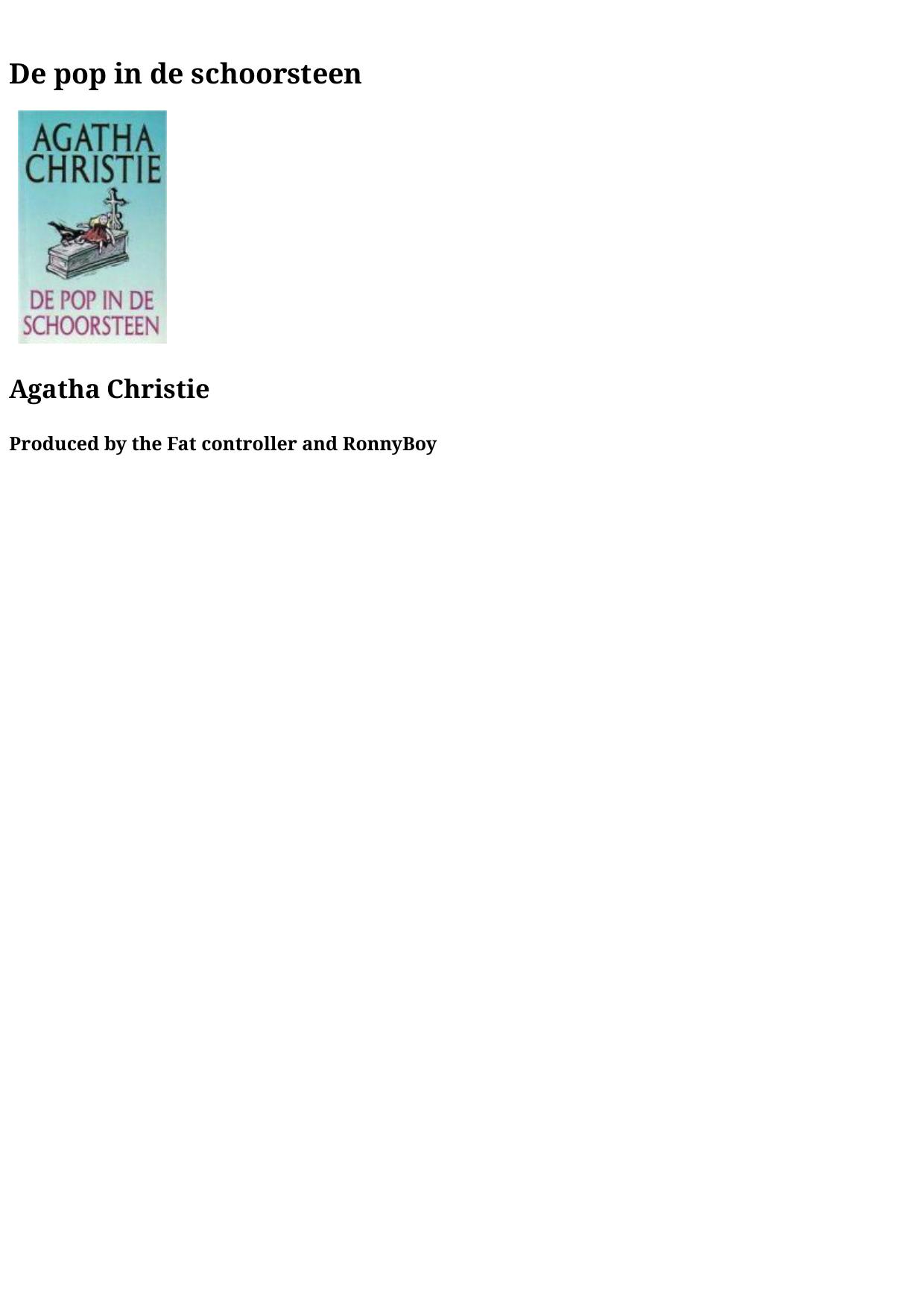 Agatha 72 - De Pop In De Schoorsteen