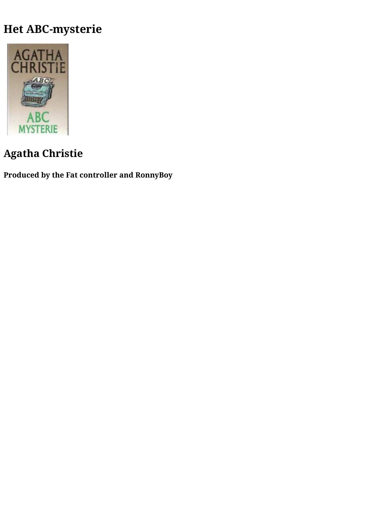 Agatha 58 - Het ABC-Mysterie