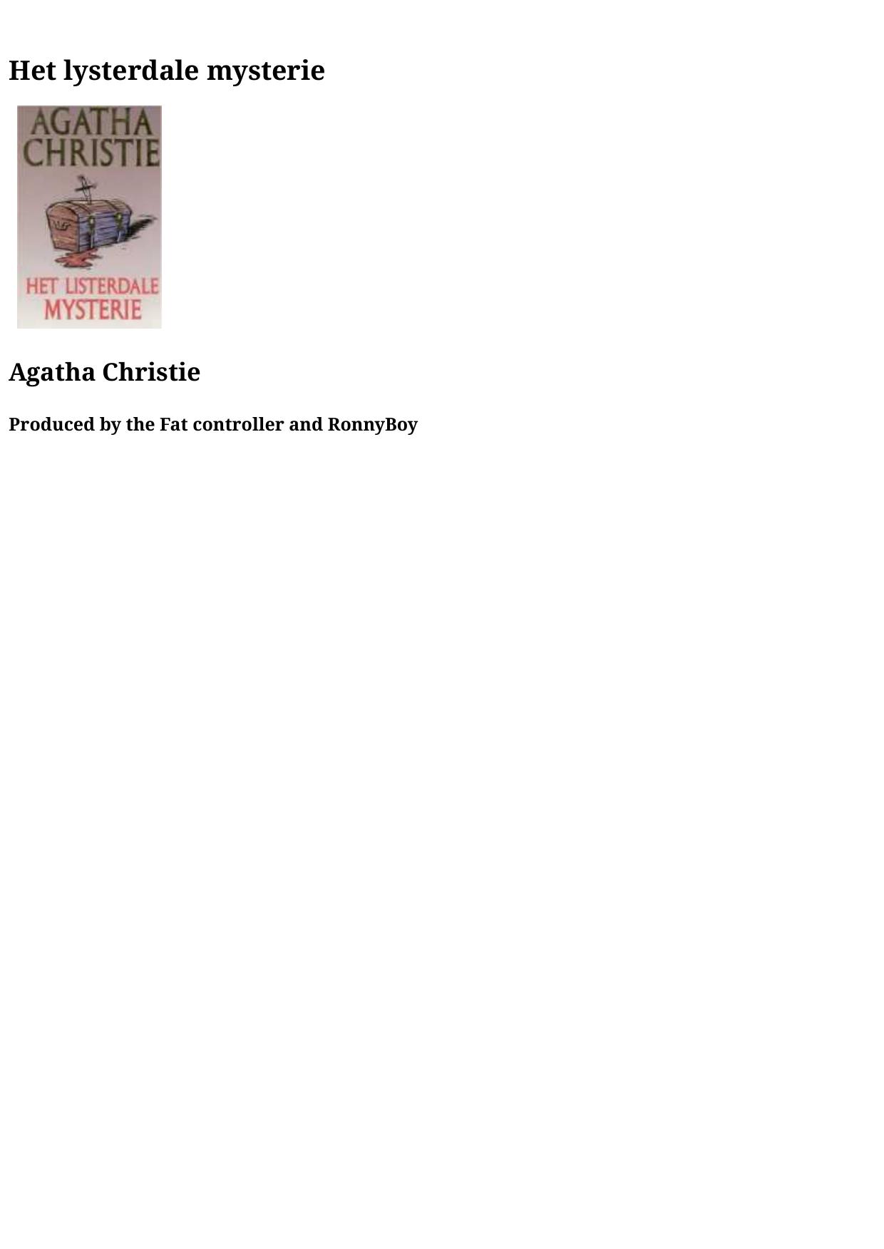 Agatha 49 - Het Lysterdale Mysterie