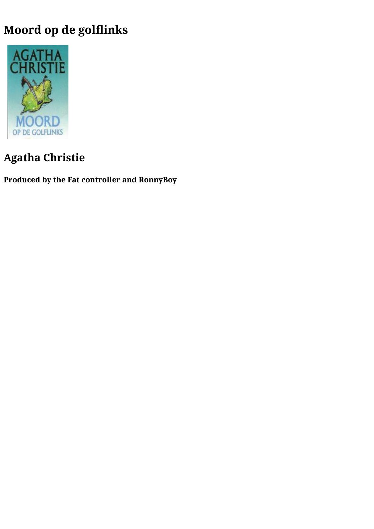 Agatha 40 - Moord Op De Golflinks