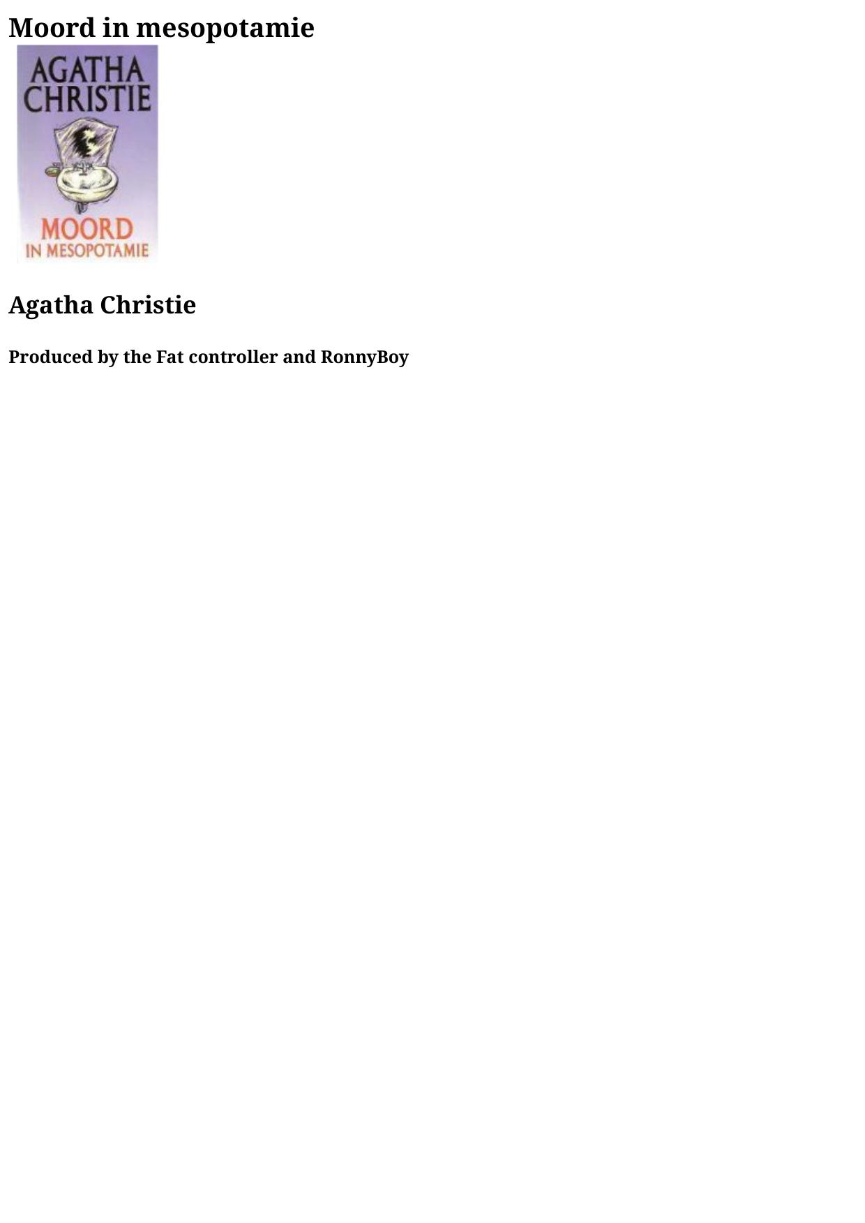 Agatha 36 - Moord In Mesopotamie