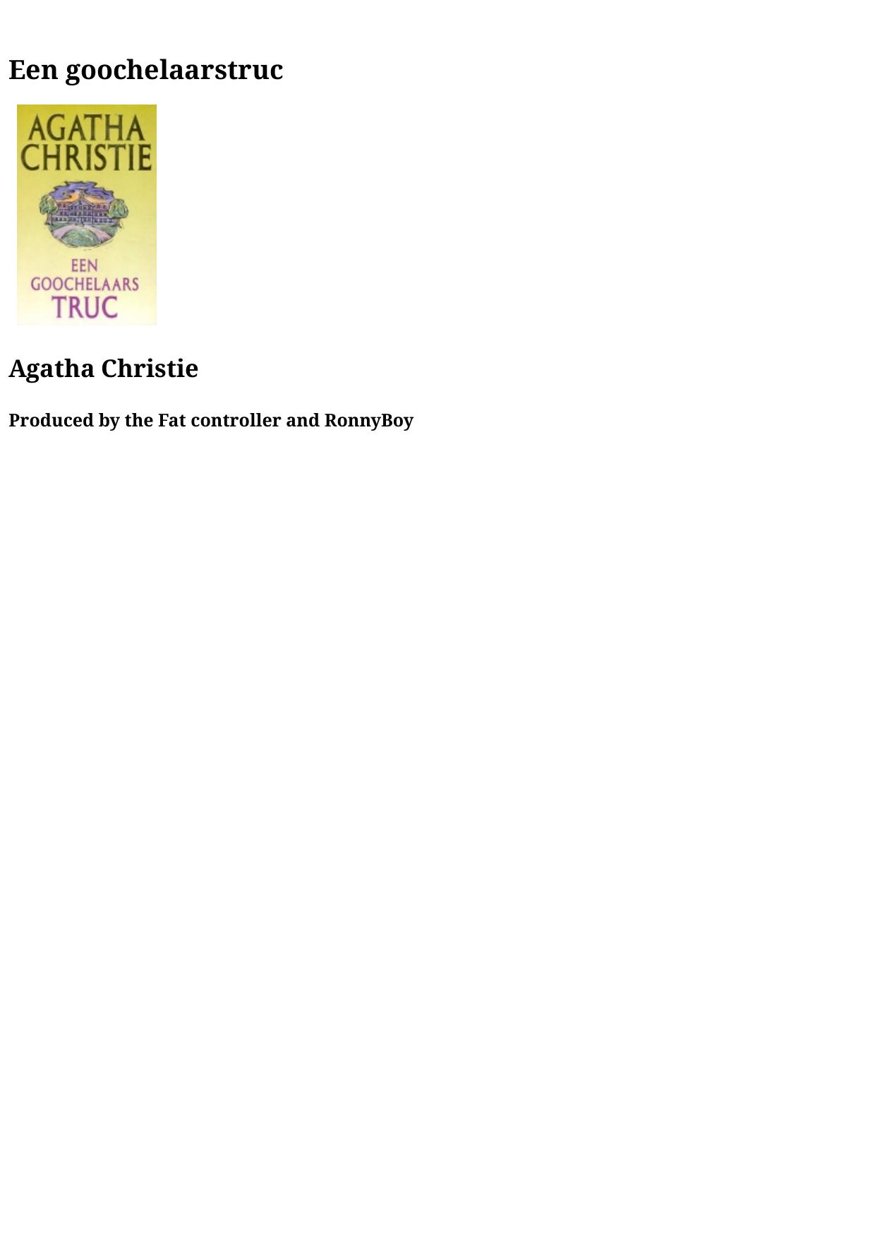 Agatha 27 - Een Goochelaarstruc