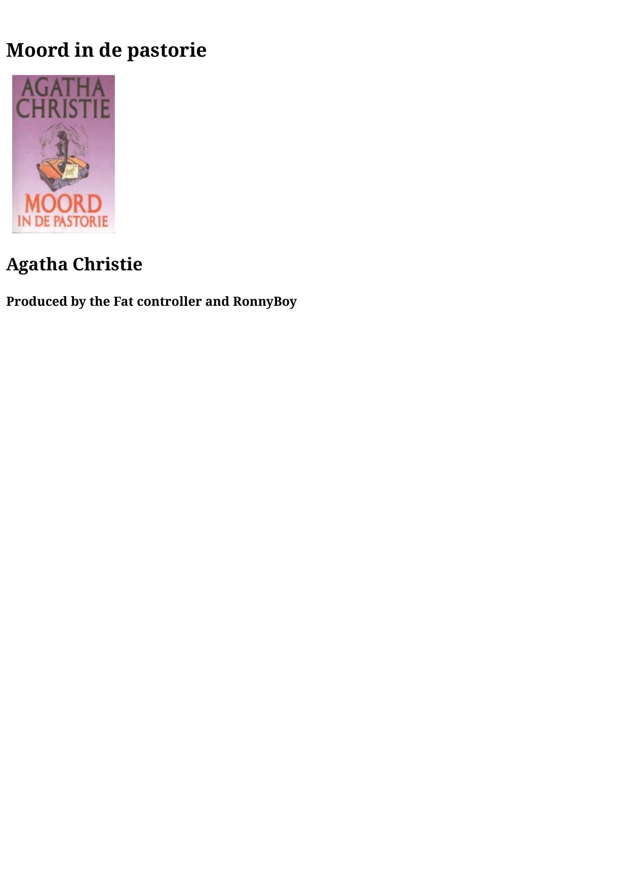 Agatha 03 - Moord In De Pastorie