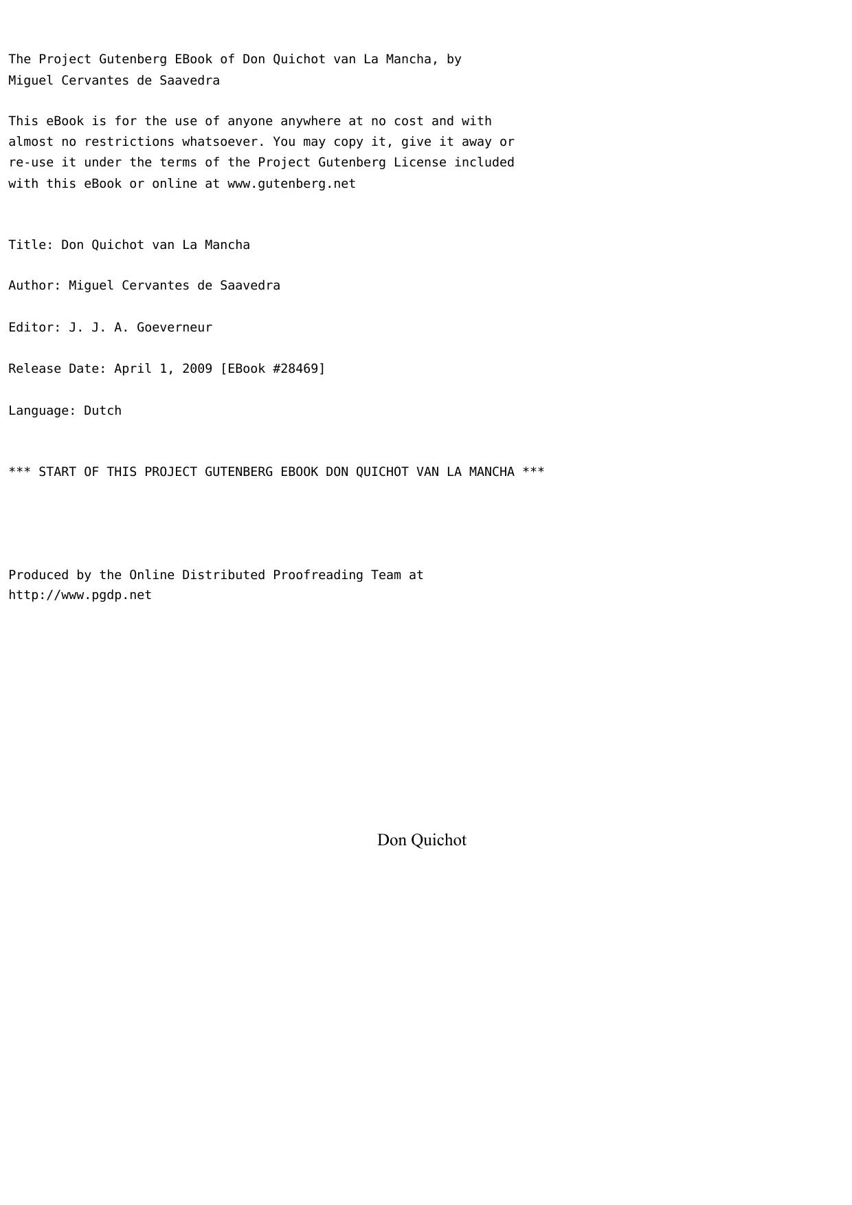 Don Quichot van la Mancha