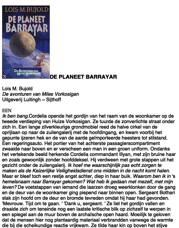 De Planeet Barrayar