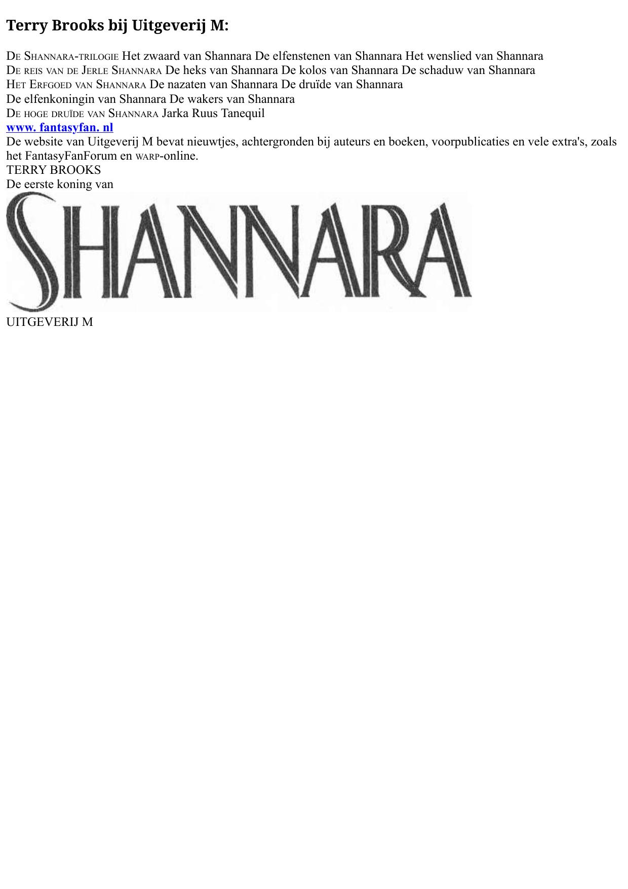 De eerste koning van Shannara