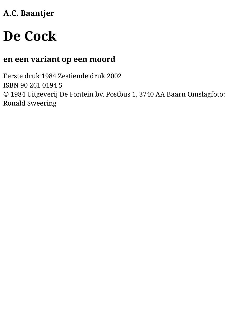 De Cock en moord bij maanlicht